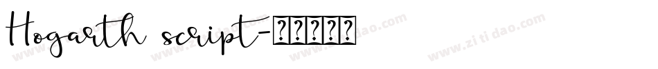 Hogarth script字体转换